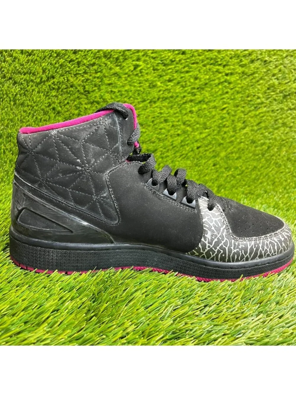 Nike Air Jordan 1 Flight 3 Premium Men Size 8 Black Pink Athletic Shoes Sneakers